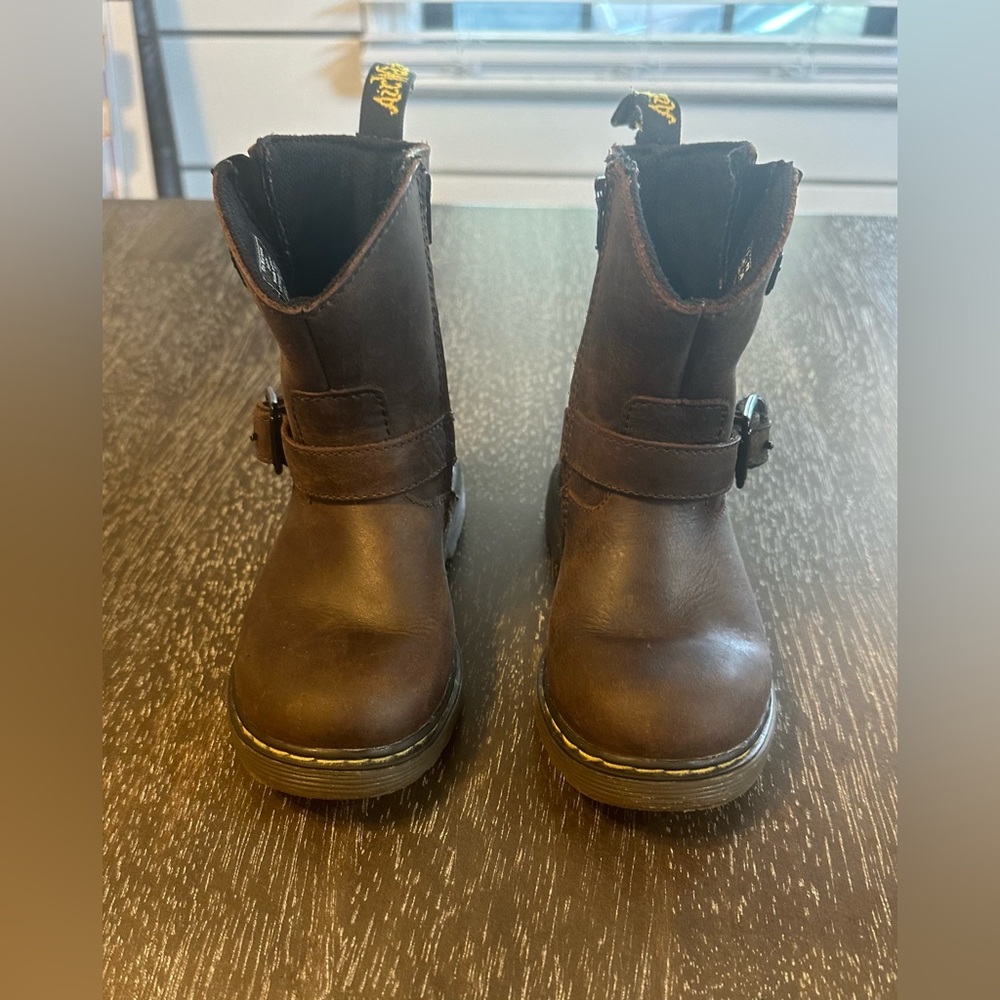 Doc Dr Martens Jiffy Girls Brown Buckle - Toddler 10 Boots
